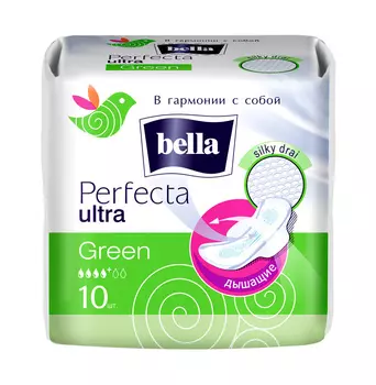 Прокладки гигиенические Bella Perfecta Ultra Green супертонкие 10шт