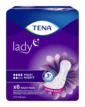 Прокладки урологические Tena Lady макси ночные 6 шт
