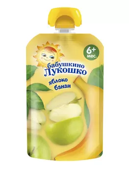 Пюре Бабушкино Лукошко яблоко/банан 90г