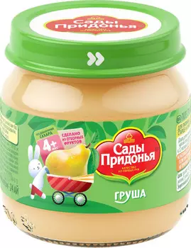 Пюре фруктовое Сады Придонья груша ст\б 80г