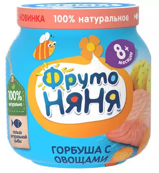 Пюре ФрутоНяня из горбуши с овощами 100г