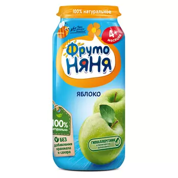 Пюре ФрутоНяня яблоко с 4мес 250г ст/б