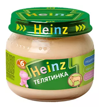 Пюре Heinz Телятинка ст/б 80г с 6мес