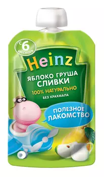 Пюре Heinz Яблоко груша сливки с 6мес 90г