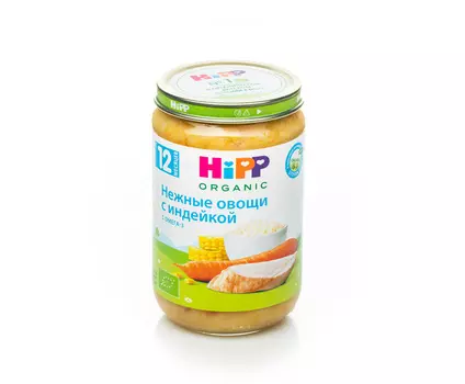 Пюре Hipp Сочные овощи с индейкой 220г