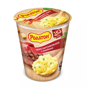 Пюре картофельное Роллтон с говядиной 55г