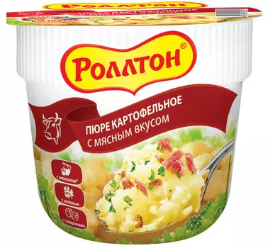 Пюре картофельное Роллтон с мясным вкусом 40г