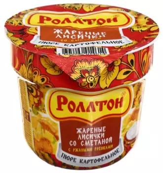 Пюре картофельное Роллтон со вкусом жареных лисичек со сметаной 40г