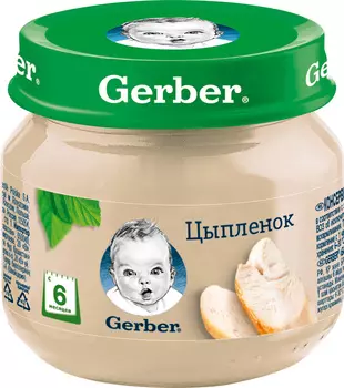 Пюре мясное Gerber цыпленок 80г
