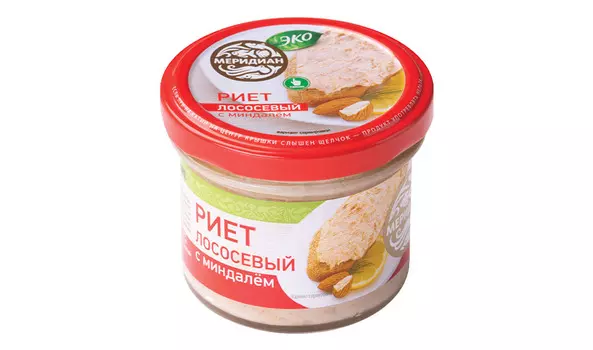 Риет лососевый с миндалем Меридиан ЭКО 100г