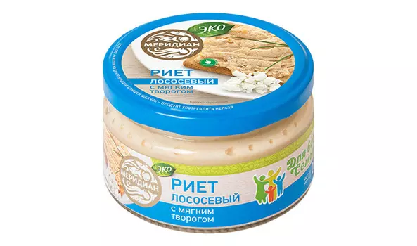 Риет лососевый с мягким творогом 200г