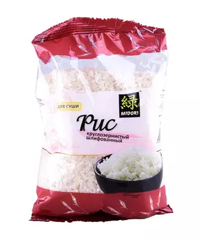 Рис для суши Midori круглозернистый шлифованный 450г