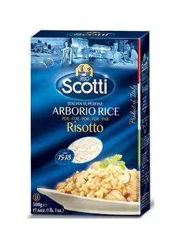 Рис Risо Scotti Arborio шлифованный длиннозерный 500г