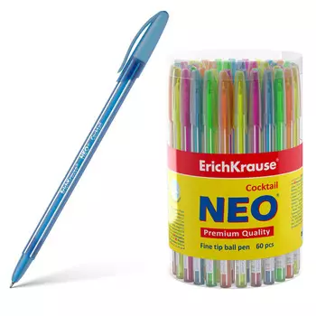 Ручка шариковая Erich krause cocktail цвет чернил синий