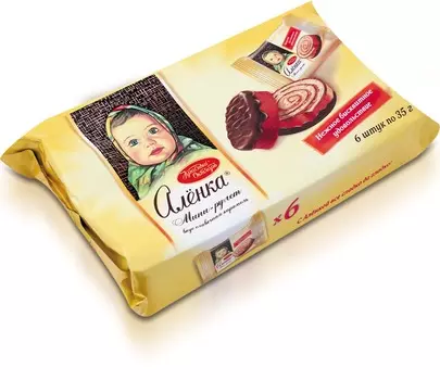 Рулет бисквитный Аленка сливочная карамель 210г Красный Октябрь