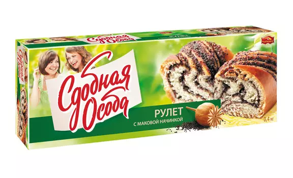 Рулет Сдобная Особа с маковой начинкой 400г Черемушки