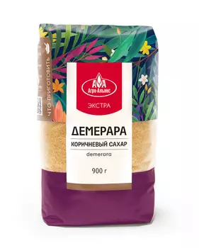 Сахар Агро-Альянс Демерара тростниковый 900г