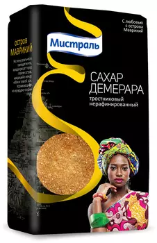 Сахар Мистраль тростниковый нерафинированный Демерара 900г