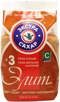 Сахар со стевией Элит с экстрактом шиповника 500г