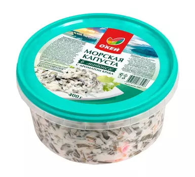 Салат из морской капусты ОКЕЙ Крабовый 0,4кг