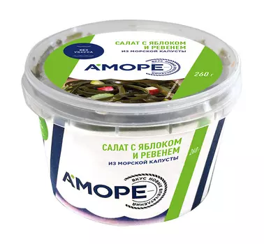 Салат из морской капусты с яблоком и ревенем А'море 260г