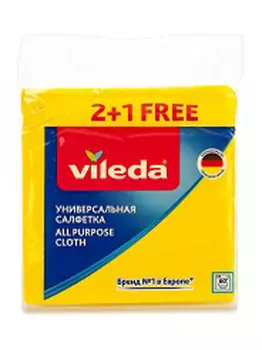 Салфетка Vileda универсальная вискозная 2+1 шт арт7109185