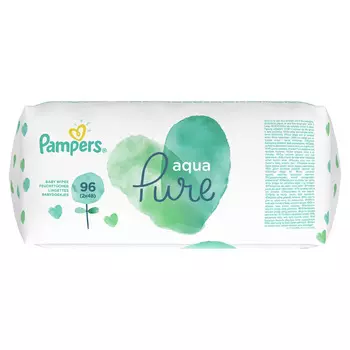 Салфетки детские влажные Pampers Aqua Pure 2x48 ПрепакКор