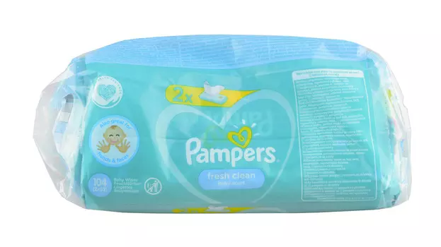 Салфетки детские влажные Pampers Fresh Clean 2х52 ПрепакКор