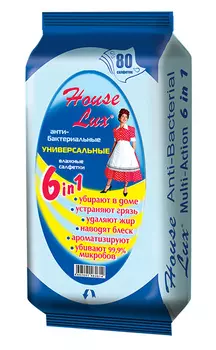 Салфетки House Lux влажные универсальные антибактериальные 80шт