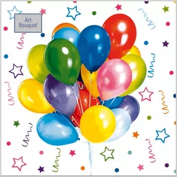 Салфетки Веселый праздник 24х24 см 3 сл 25 шт.