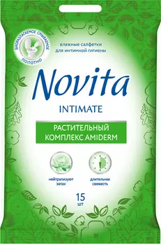 Салфетки влажные Novita Intimate 15шт