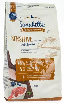 Sanabelle Sensitive с ягнёнком сухой корм для кошек 2 кг