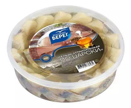 Сельдь филе-кусочки с/с в масле по-царски Балтийский берег 400г