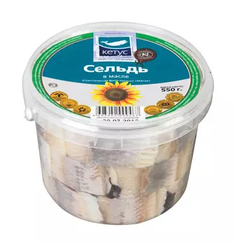 Сельдь филе-кусочки в масле Матье Кетус 550г