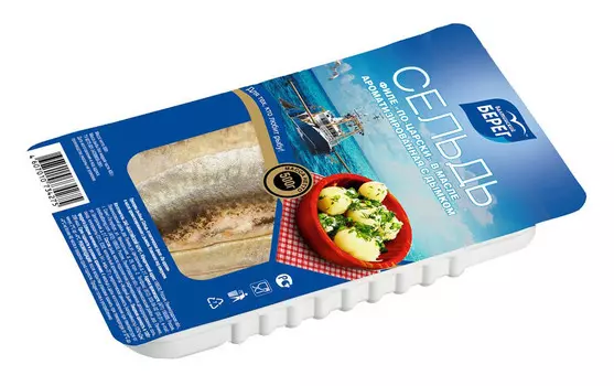 Сельдь филе с/с в масле с дымком по-царски Балтийский берег 500г