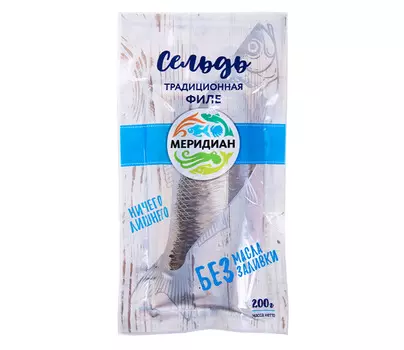 Сельдь филе с/с традиционная Меридиан 200г