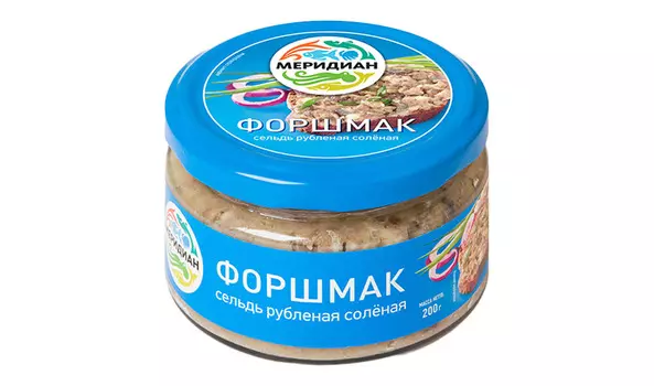Сельдь соленая рубленная Форшмак Меридиан 200г
