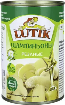 Шампиньоны Lutik LUTIK резаные, 425мл