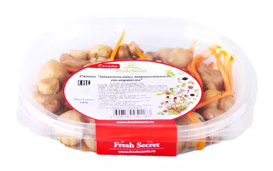 Шампиньоны по-корейски маринованные 140г Саттелит