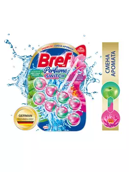 Туалетный блок д/унитаза Bref perfume switch яблоня-лотос 2х50г