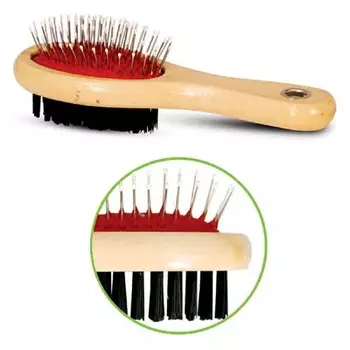 Щетка Triol двухсторонняя овальная с деревянной ручкой