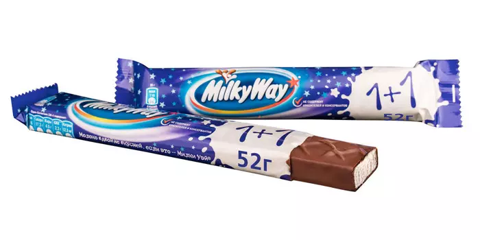 Шок.батончик Milky Way 1+1 52г