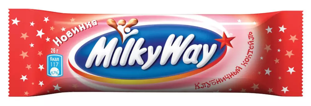 Шок.батончик Milky Way Клубничный коктейль 26г