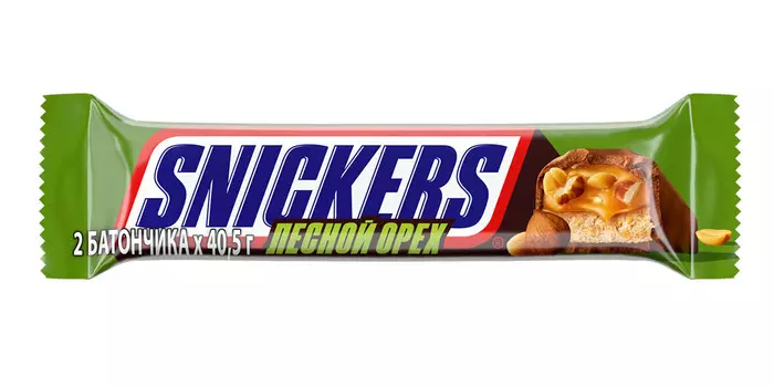 Шок.батончик Snickers лесной орех 81г