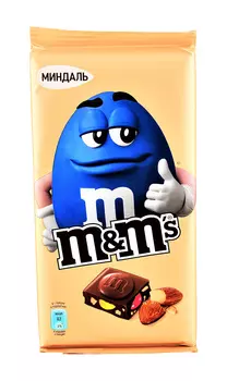 Шоколад молочный M&amp;M's Миндаль и разноцветное драже 122г