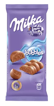 Шоколад молочный Milka Bubbles пористый 80г