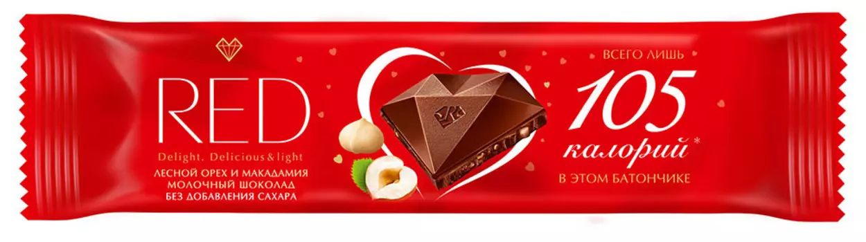 Шоколад молочный Red Фундук и Макадамия 26г