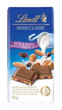 Шоколад молочный Швейц Классика орех/изюм 100г