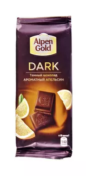 Шоколад темный Альпен гольд с апельсиновыми кусочками 80г