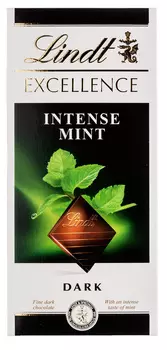 Шоколад темный Lindt Excellence мята 100г